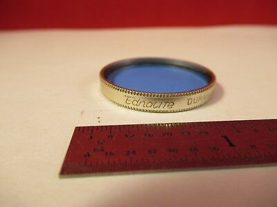 EDNALITE GLASS BLUE FILTER MICROSCOPE PART OPTICS AS PICTURED &75-B-38