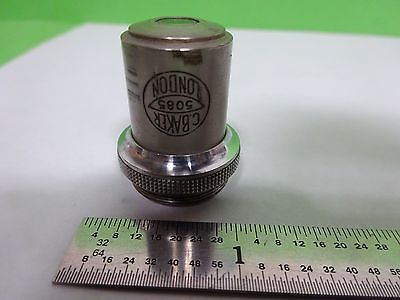 MICROSCOPE PART VINTAGE OBJECTIVE BAKER LONDON 2/3 OPTICS AS IS BIN#H7-A-06