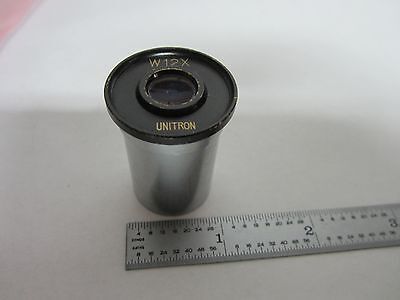 MICROSCOPE PART EYEPIECE UNITRON W12X OPTICS BIN#R8-18