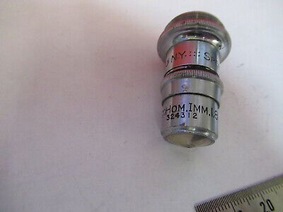 ANTIQUE SPENCER 95X OBJECTIVE MICROSCOPE PART AS PICTURED OPTICS &P8-A-102