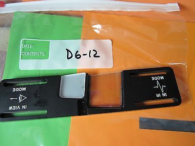 MICROSCOPE OPTICAL SPECTRA TECH INFRARED FILTER SLIDE LASER OPTICS BIN#D6-12