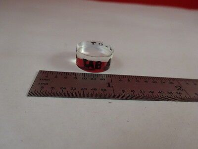 OPTICAL FLAT SMALL DIAMETER FUSED SILICA 1/10 WAVE LASER OPTICS AS IS #80-21