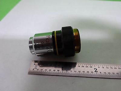 MICROSCOPE PART OBJECTIVE OLYMPUS PLAN 20 20X JAPAN OPTICS AS IS BIN#Y5-K-05