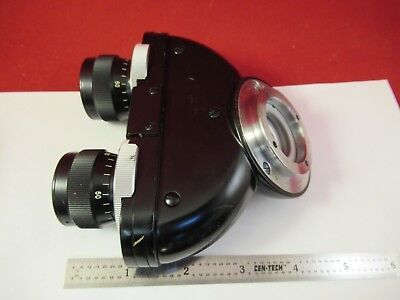 CARL ZEISS GERMANY OPTICAL BINOCULAR HEAD MICROSCOPE PART OPTICS AS IS &92-A-02