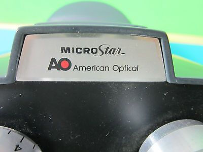 MICROSCOPE MICROSTAR BINOCULAR HEAD OPTICS AMERICAN REICHERT BIN#B3-02