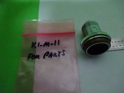 FOR PARTS MICROSCOPE OBJECTIVE SPENCER 10X OPTICS AS IS BIN#K1-M-11