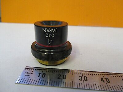 OLYMPUS JAPAN OBJECTIVE 4X LENS OPTICS MICROSCOPE PART AS PICTURED &P4-A-49