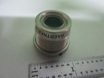 GAERTNER MICROSCOPE OBJECTIVE 38 OPTICS AS IS BIN#T5-45