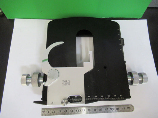 WILD M20 SWISS STAGE TABLE MICROMETER MICROSCOPE PART OPTICS AS PICTURED R8-A-59