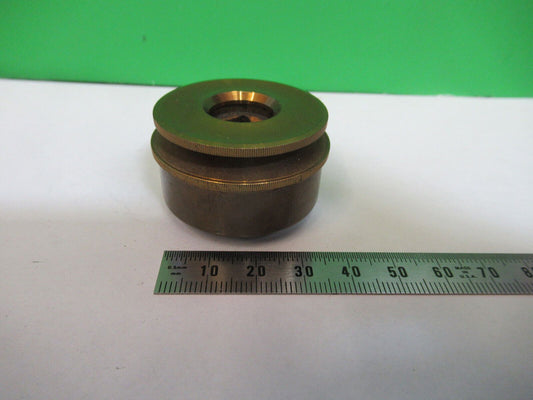 ANTIQUE BRASS POLARIZER POL UK ENGLAND MICROSCOPE PART AS PICTURED P2-B-62