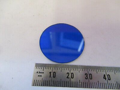 OPTICAL GLASS LEITZ BLUE FILTER MICROSCOPE PART OPTICS AS PICTURED #93-A-12