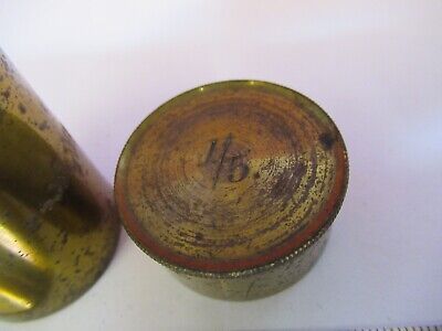 ANTIQUE BRASS HENRY CROUCH LONDON EMPTY OBJECTIVE CANISTER AS PICTURED &Q1-A-09