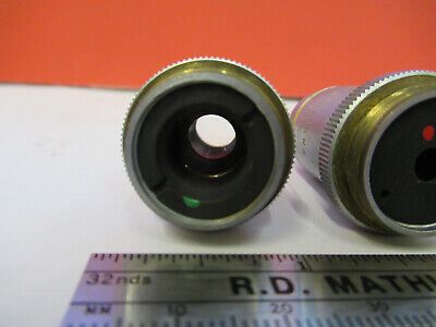 OPTICAL BAUSCH LOMB OBJECTIVES LENSES 10X 43X LOT OPTICS AS PICTURED &B9-FT-16