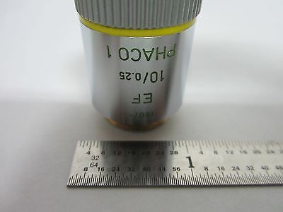 MICROSCOPE PART OBJECTIVE LEITZ PHACO 1 EF 10X GERMANY OPTICS AS IS BIN#M3-94