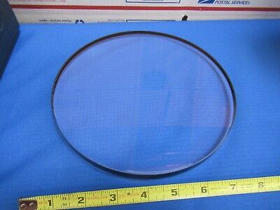 HUGE OPTICAL GLASS LENS 7.5" DIAMETER 6" FL MIL SPEC OPTICS BI CONVEX &FT-3-43