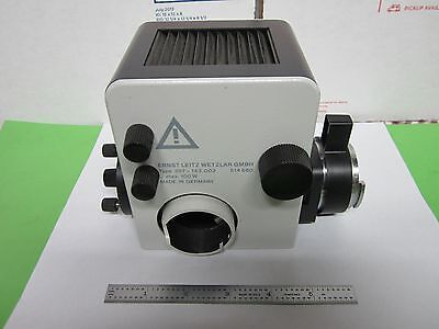 MICROSCOPE PART ILLUMINATOR LAMP HOUSING LEITZ WETZLAR GERMANY ORTHOPLAN BIN#47