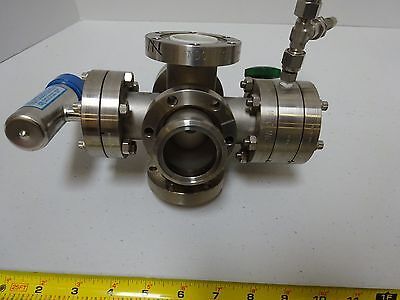 MDC HIGH VACUUM VALVE + FITTINGS HEAVY STAINLESS STEEL AS IS BIN#TC-1-G