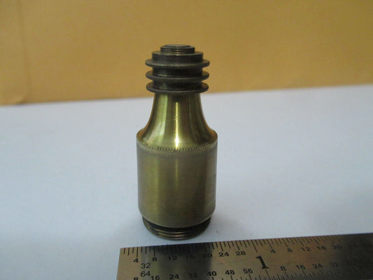 ANTIQUE BRASS circa 1890's BECK OBJECTIVE LENS OPTICS MICROSCOPE PART &F4-A-12