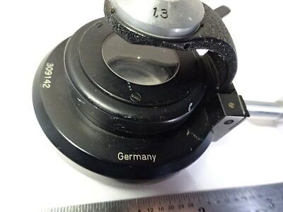 MICROSCOPE PART ZEISS WINKEL GERMANY CONDENSER + DIAPHRAGM 309142 OPTICS B#AE-50