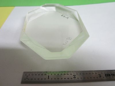 FOR PARTS optical truncated thick glass plate [HAS SPECK] AS IS  BIN#42-05