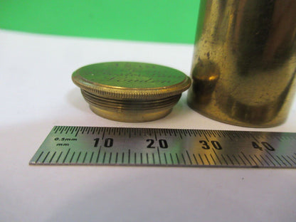 ANTIQUE BRASS HOW LONDON CANISTER OBJECTIVE MICROSCOPE PART AS PICTURED P2-B-93