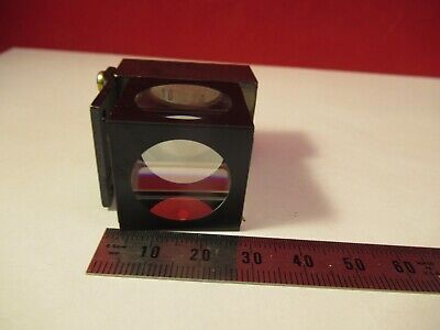 OPTICAL GLASS PRISM OLYMPUS JAPAN HEAD MICROSCOPE PART OPTICS AS PIC &13-A-49