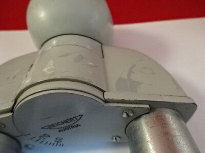 REICHERT AUSTRIA HEAD BINOCULAR MICROSCOPE PART OPTICS AS IS &90-B-04