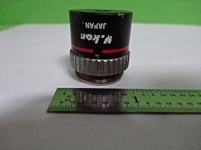 MICROSCOPE PART OBJECTIVE NIKON 4X OPTICS AS IS #4T-B-09