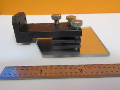 SPECTRA TECH MOUNTED GLASS MIRROR FLAT MICROSCOPE PART AS PICTURED &A5-A-63