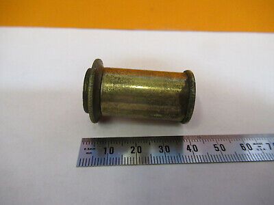 ANTIQUE CARL ZEISS BRASS LENS OBJECTIVE MICROSCOPE PART AS PICTURED P9-A-45