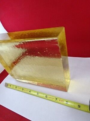 HUGE OPTICAL PHOSPHATE HEAVY GLASS BLOCK for OPTICS AS PICTURED &IL-74-30