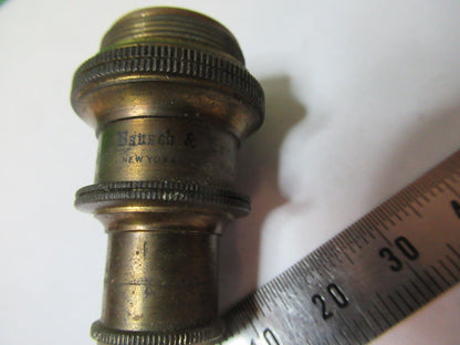 ANTIQUE BRASS BAUSCH LOMB 1/6 OBJECTIVE MICROSCOPE PART AS PICTURED &5-B-04