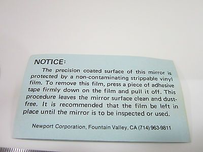 PROFESSIONAL OPTICAL MIRROR NEWPORT LASER OPTICS COATED NEW