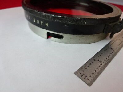 OPTICAL MOUNTED A-RED FILTER GLASS EASTMAN KODAK OPTICS AS IS #50-A-07