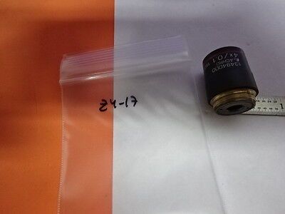 LEICA GERMANY OBJECTIVE ACHRO 4X OPTICS MICROSCOPE PART AS PICTURED &Z4-17