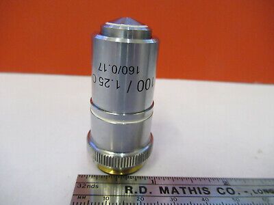 AMSCOPE OBJECTIVE LENS 100X /160 OPTICS MICROSCOPE PART AS PICTURED &8z-a-117