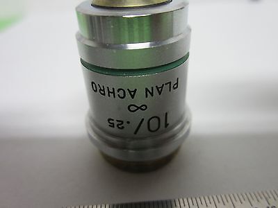 MICROSCOPE OBJECTIVE AMERICAN AO PLAN ACHRO 10X INFINITY OPTICS BIN#5K-L-03