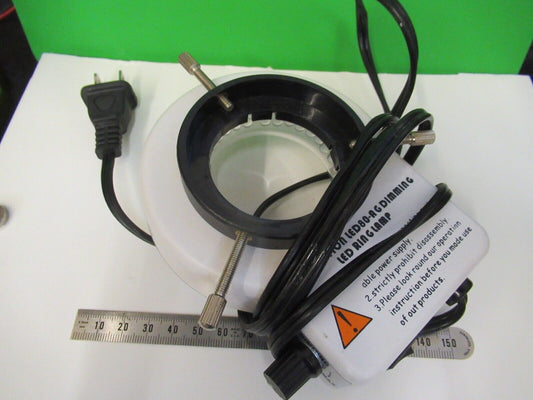 LED RING LAMP STEREO ILLUMINATOR OPTICS MICROSCOPE PART AS PICTURED &15-A-34