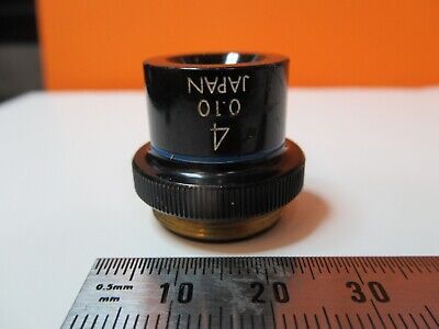 OLYMPUS 4X 706010 OBJECTIVE MICROSCOPE PART OPTICS AS PICTURED &14-B-69