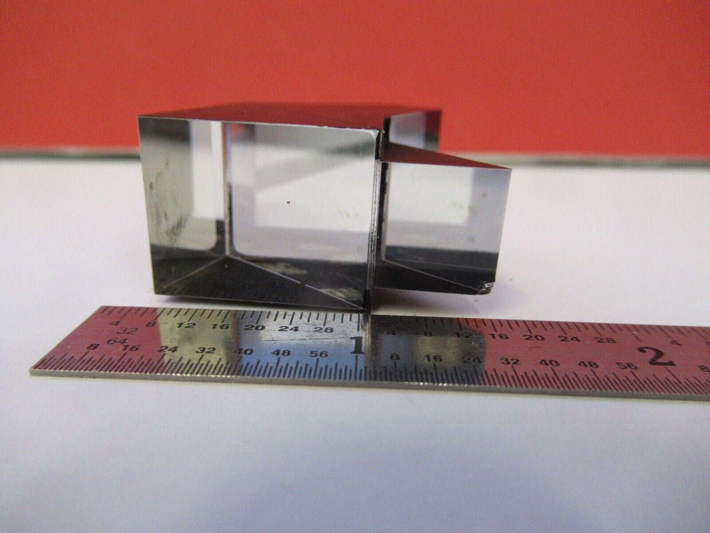 LEITZ WETZLAR GERMANY GLASS PRISM chip edge MICROSCOPE PART AS PICTURED H6-A-11