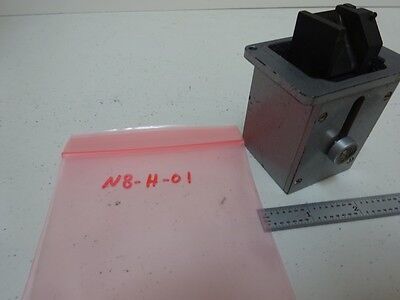 MICROSCOPE PART LEITZ GERMANY BEAM SPLITTER BRASS MOUNT OPTICS AS IS BIN#N8-H-01