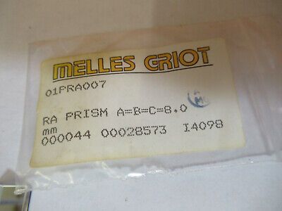 OPTICAL MELLES GRIOT 8mm PRISM OPTICS AS PICTURED &P2-A-114