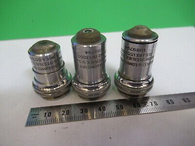 LOT 3 EA 10X 43X 97X BAUSCH LOMB OBJECTIVE MICROSCOPE PART AS PICTURED &R7-B-16