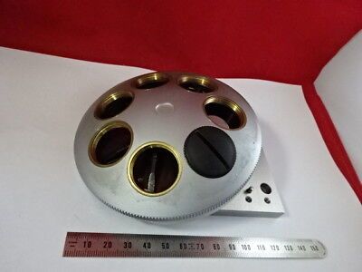 LEICA DMR SEVEN POSITION OBJECTIVE NOSEPIECE MICROSCOPE PART OPTICS AS IS &98-53