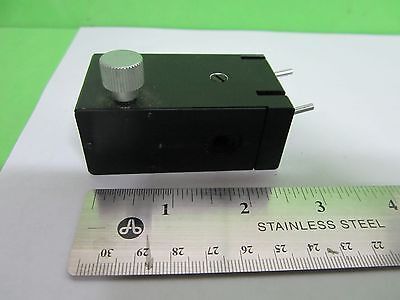 MICROSCOPE PART LEITZ GERMANY SLIDE DUAL IRIS VERTICAL OPTICS AS IS BIN#65-27