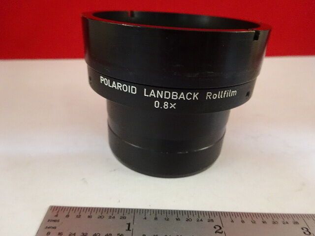 MICROSCOPE PART LEITZ GERMANY POLAROID 0.8X LANDBACK OPTICS AS IS #IL6-43