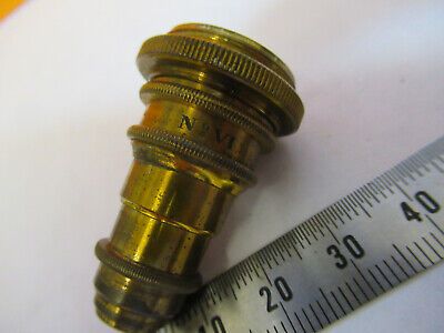 ANTIQUE BRASS OBJECTIVE VI SEIBERT 1860's MICROSCOPE PART AS PICTURED &F1-A-65