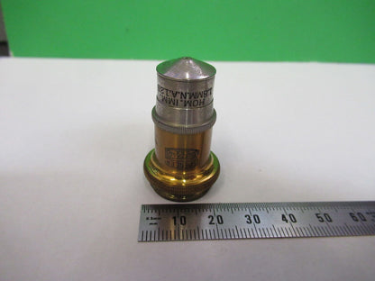 ANTIQUE BRASS OBJECTIVE SPENCER 95X LENS MICROSCOPE PART AS PICTURED &H9-C-11