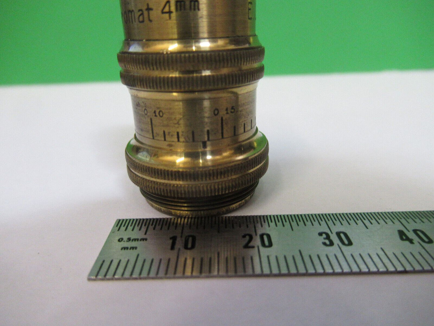 ANTIQUE BRASS ERNST LEITZ POL APO OBJECTIVE MICROSCOPE PART AS PICTURED #R6-A-71