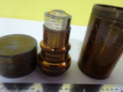 MICROSCOPE PART ANTIQUE OBJECTIVE BRASS BAUSCH LOMB OPTICS AS IS BIN#X3-42